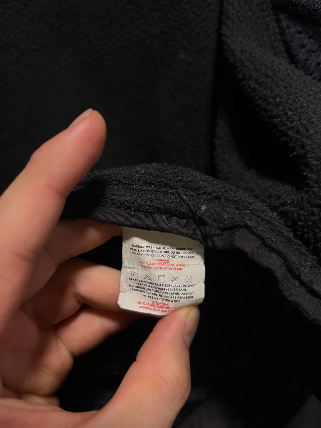 [M]90's 파타고니아 레트로 Made in USA 블랙 플리스 자켓 상품이미지7