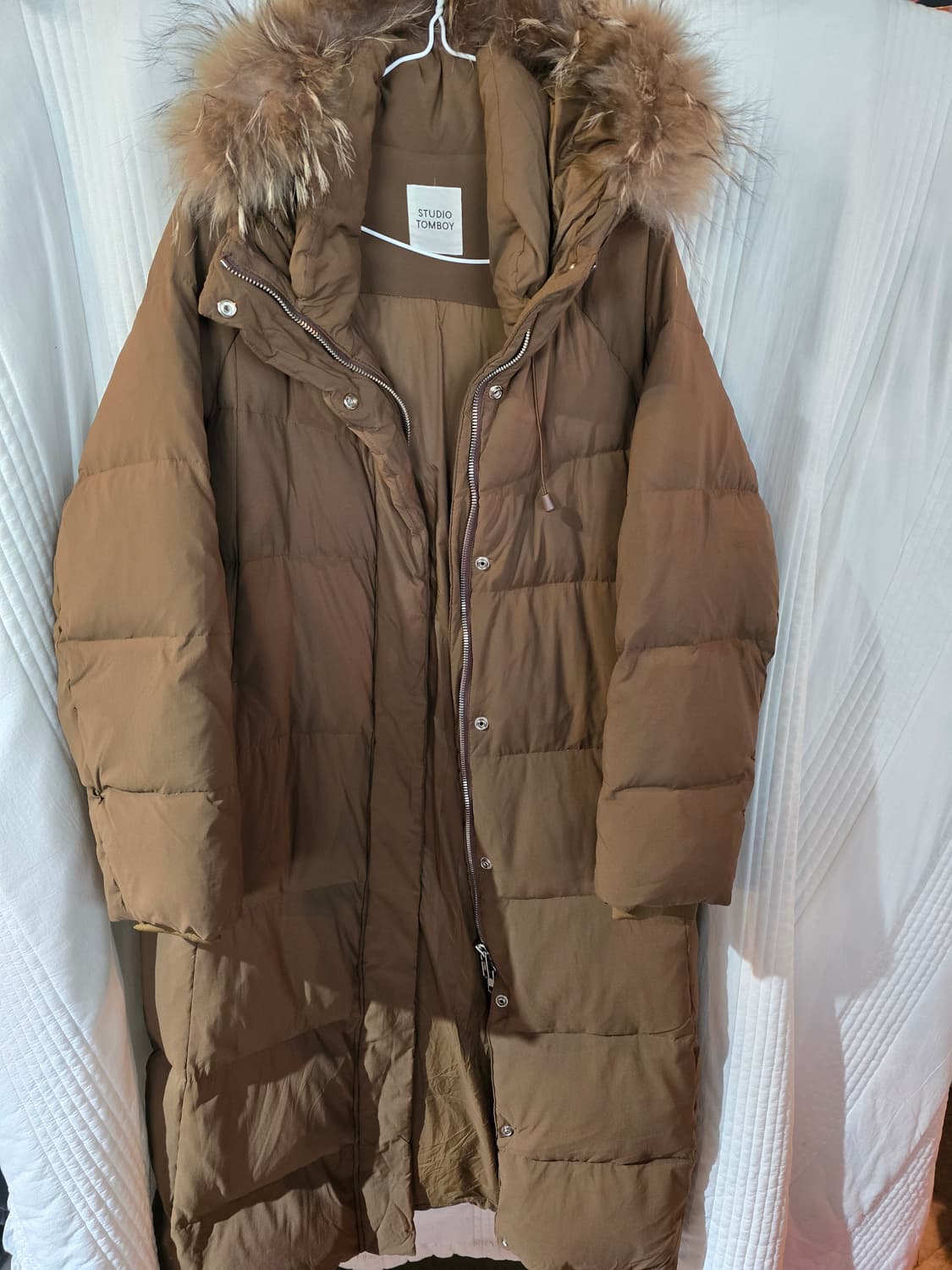 톰보이 오버핏 오리털 롱패딩 상품이미지2