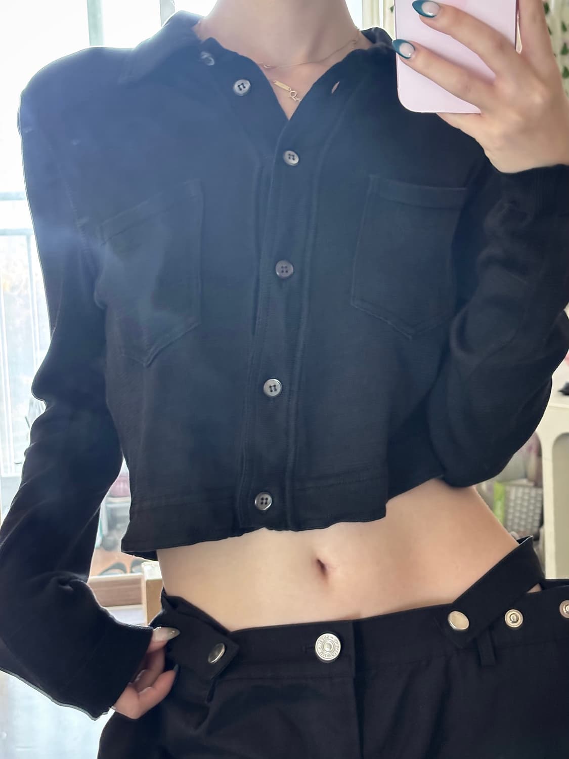 프라다 코튼 크롭 셔츠 상품이미지6