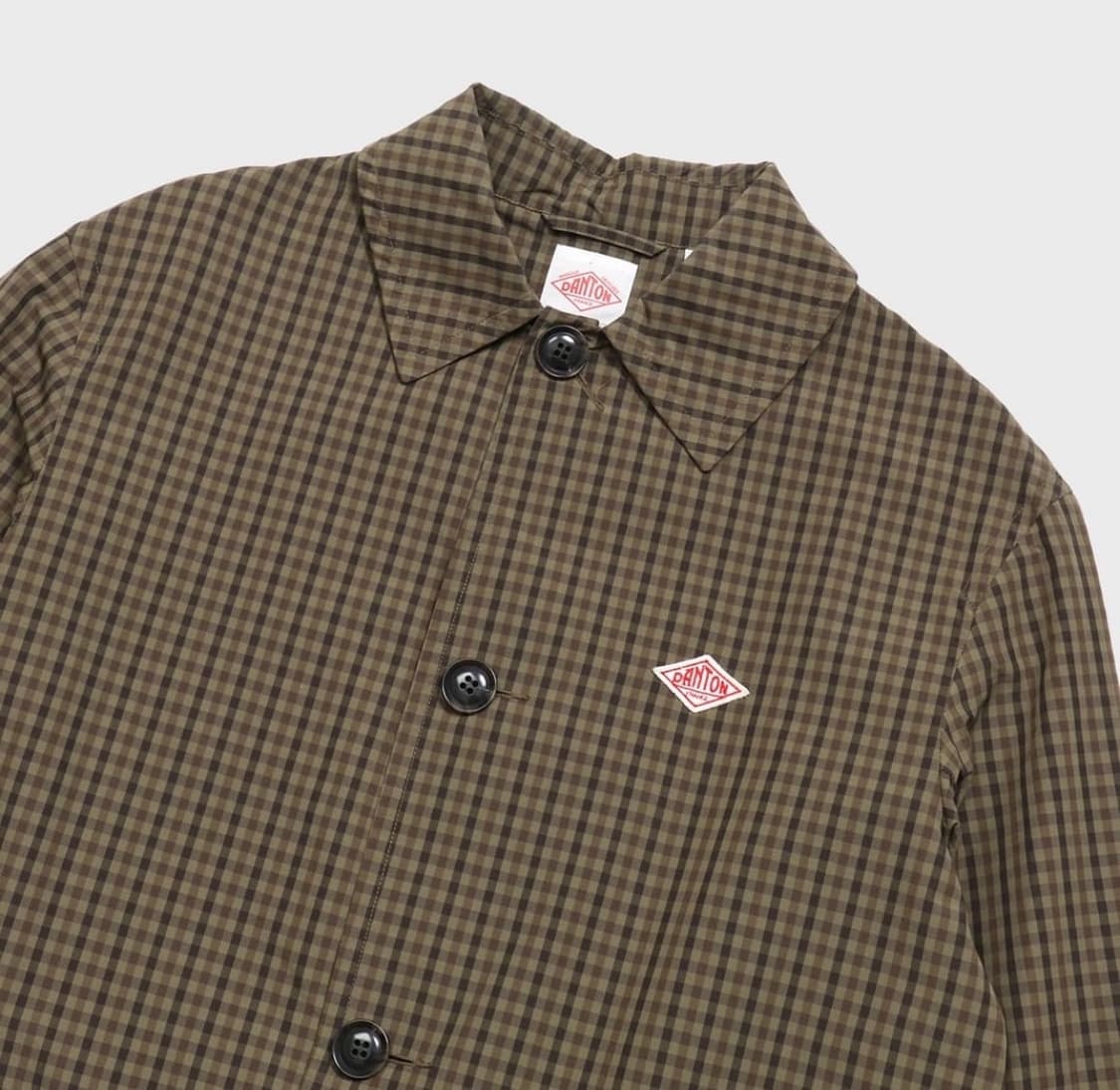 DANTON 단톤 나일론 100 체크 코트 브라운 42 상품이미지2