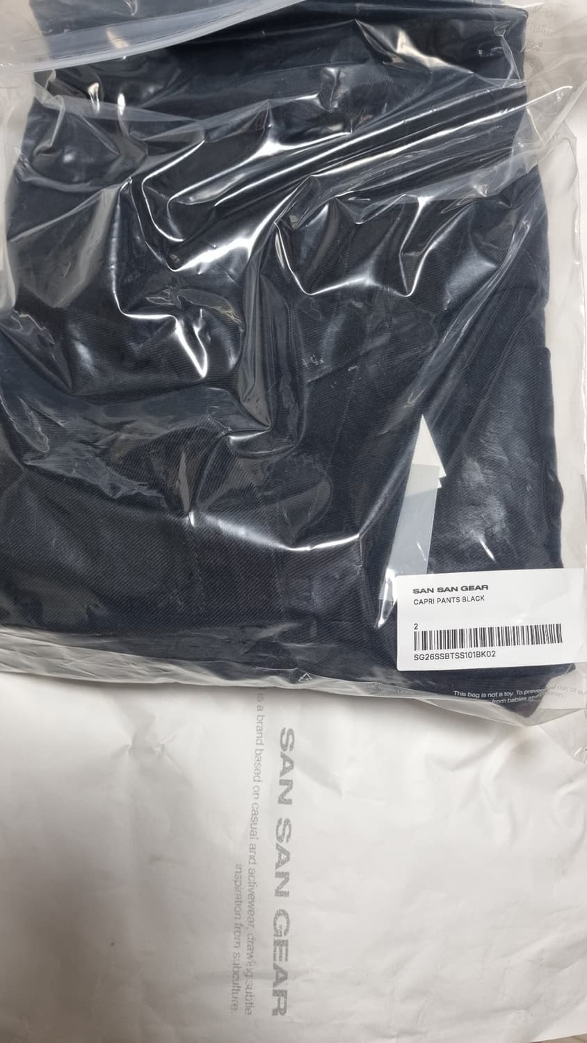 26SS 산산기어 카프리 팬츠 블랙 2사이즈  상품이미지4