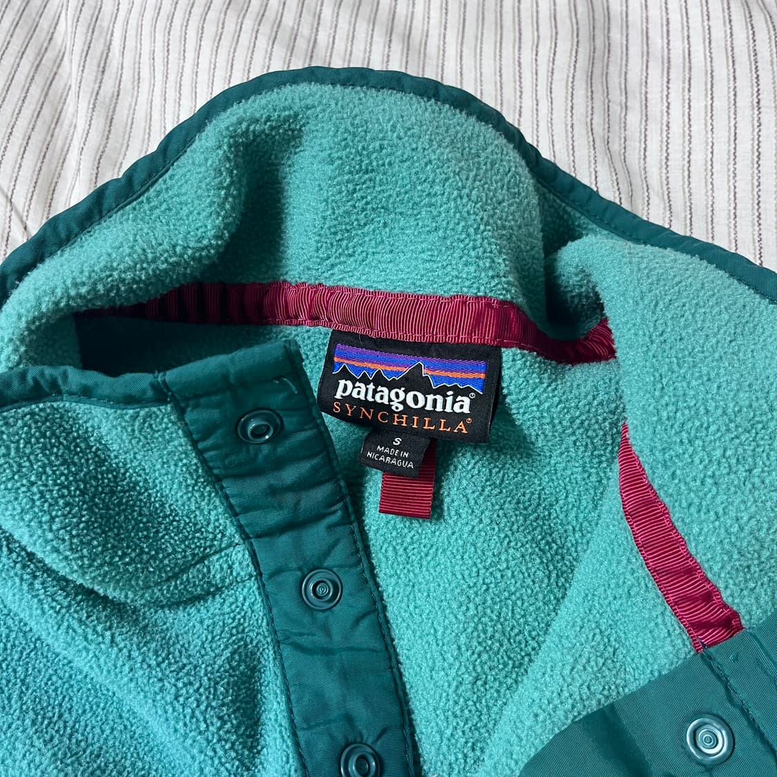 (W’s) 파타고니아 신칠라 스냅티 플리스 터키그린/라임 상품이미지5