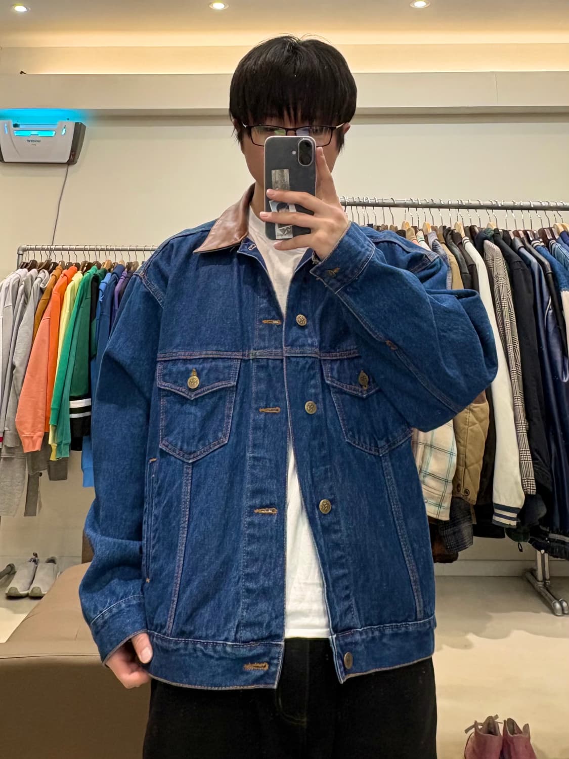 말보로 카운트리 스토어 레더카라 데님자켓 상품이미지8