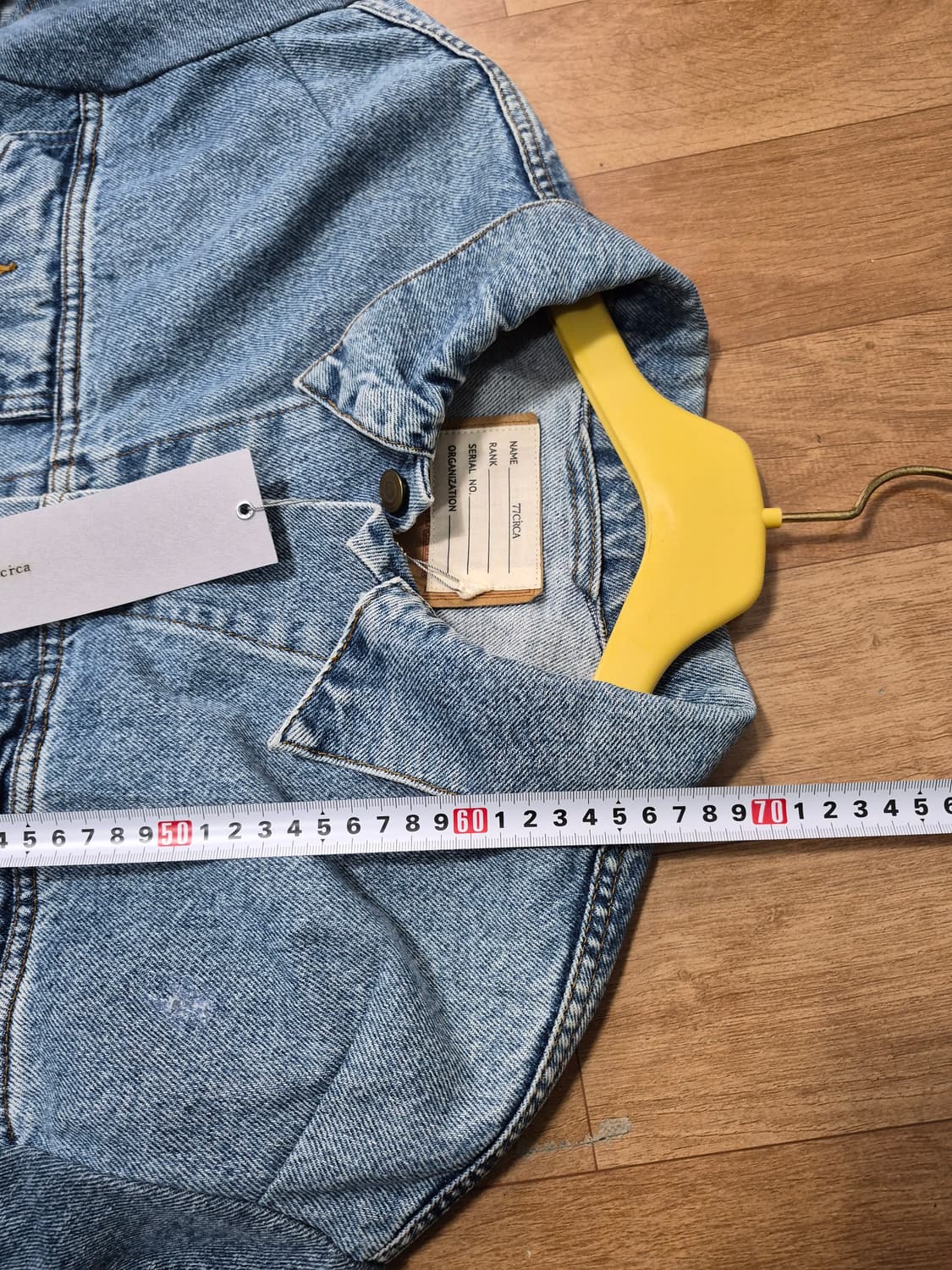 새상품 77CIRCA 나나서카 데님 베스트 청자켓 L 상품이미지7