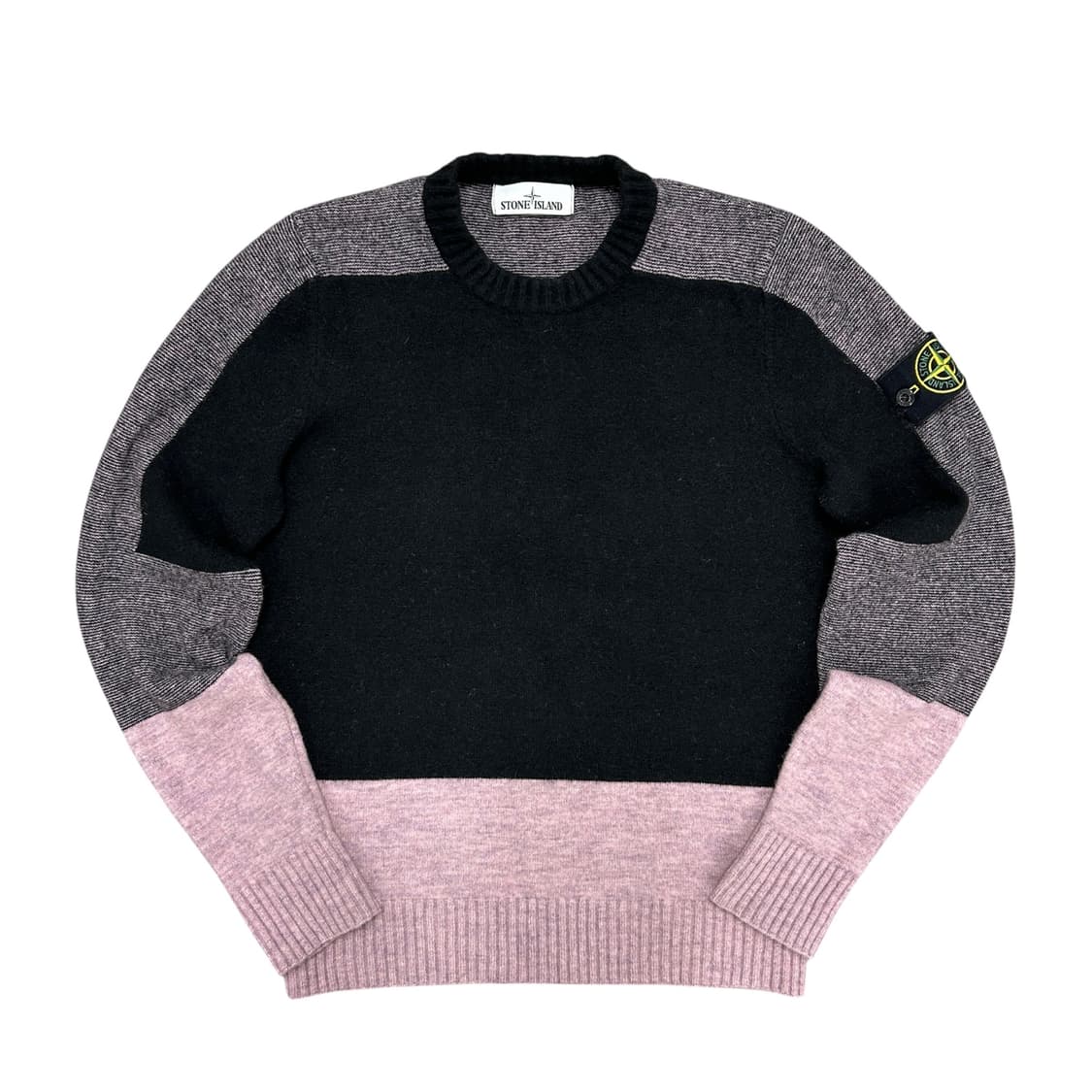스톤아일랜드 컬러블럭 울 혼방 니트(S) 상품이미지1