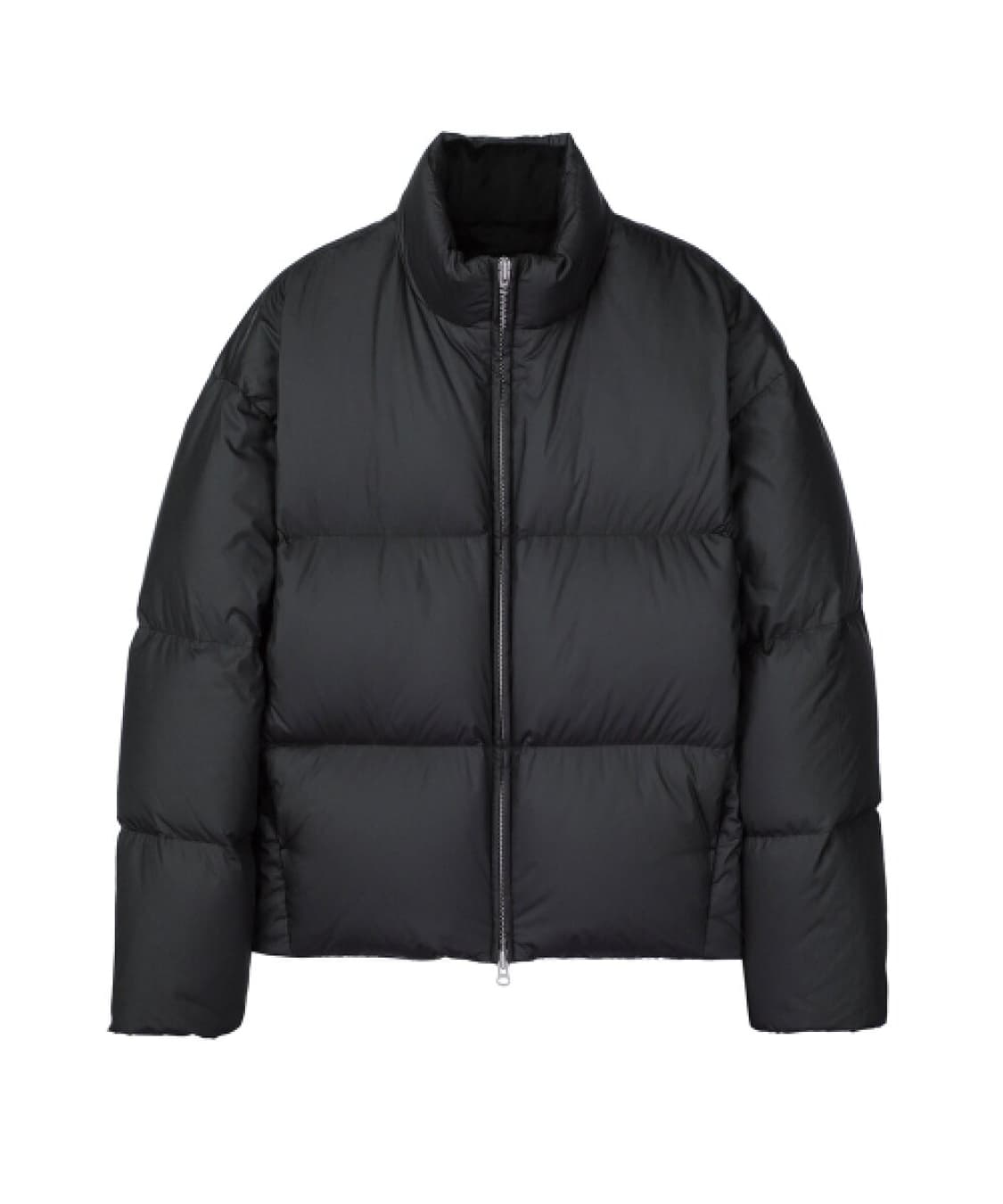 일꼬르소 블랙 오버핏 볼륨 퍼 에센셜  숏  패딩 점퍼 상품이미지2