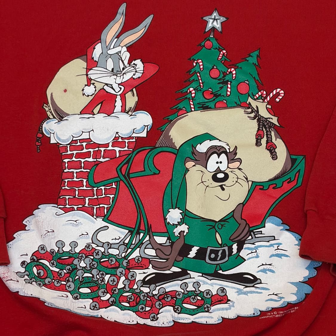 80s Made in USA 미국 빈티지 루니툰즈 맨투맨 상품이미지3