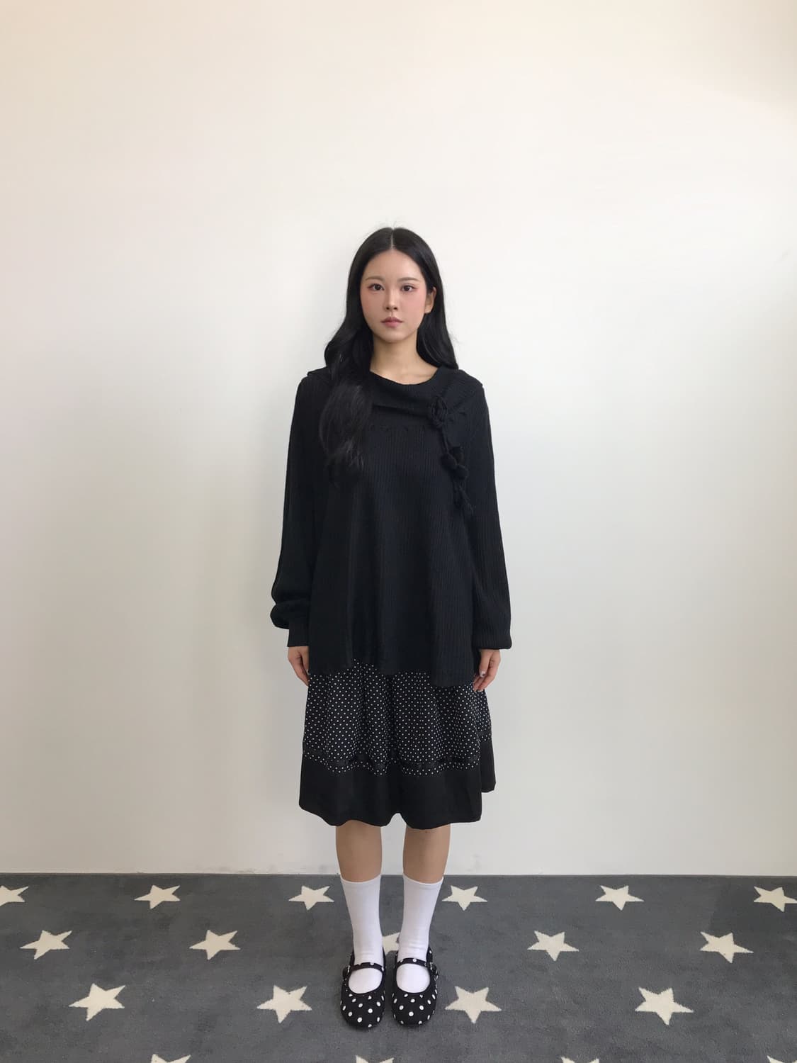 Jpn Black Ribbed Knit 상품이미지2