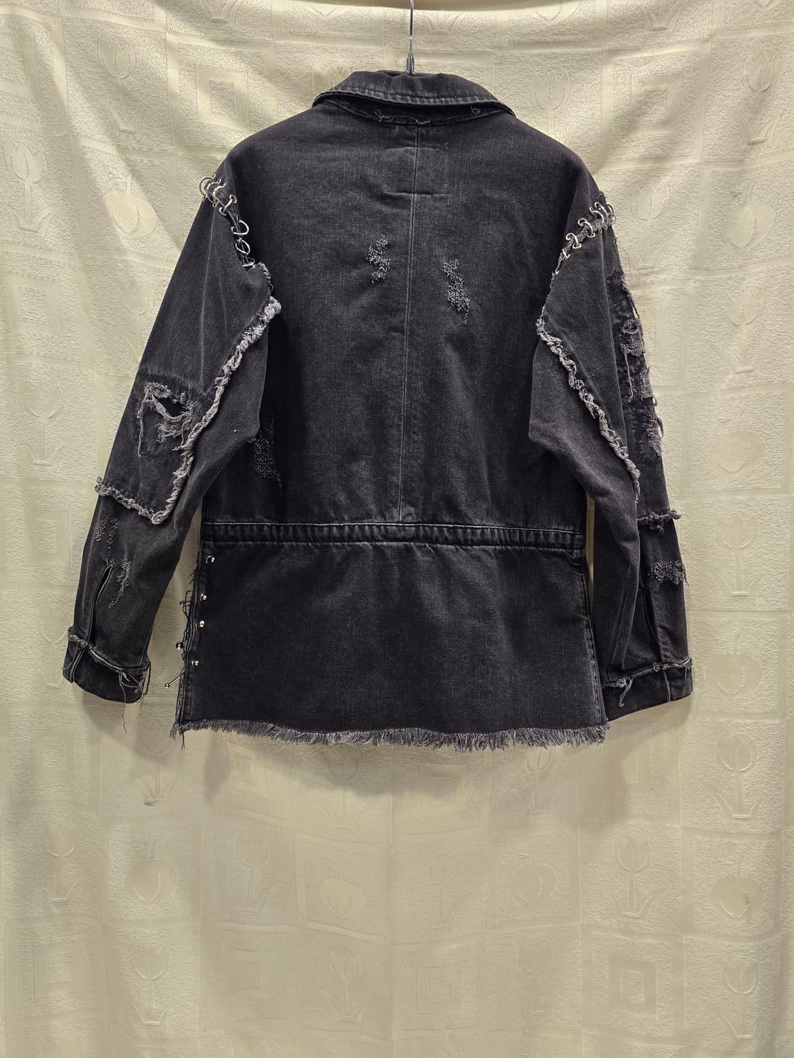 자라 ZARA 여성 데미지 흑청 그런지 바이커 자켓 XS ~S 상품이미지6