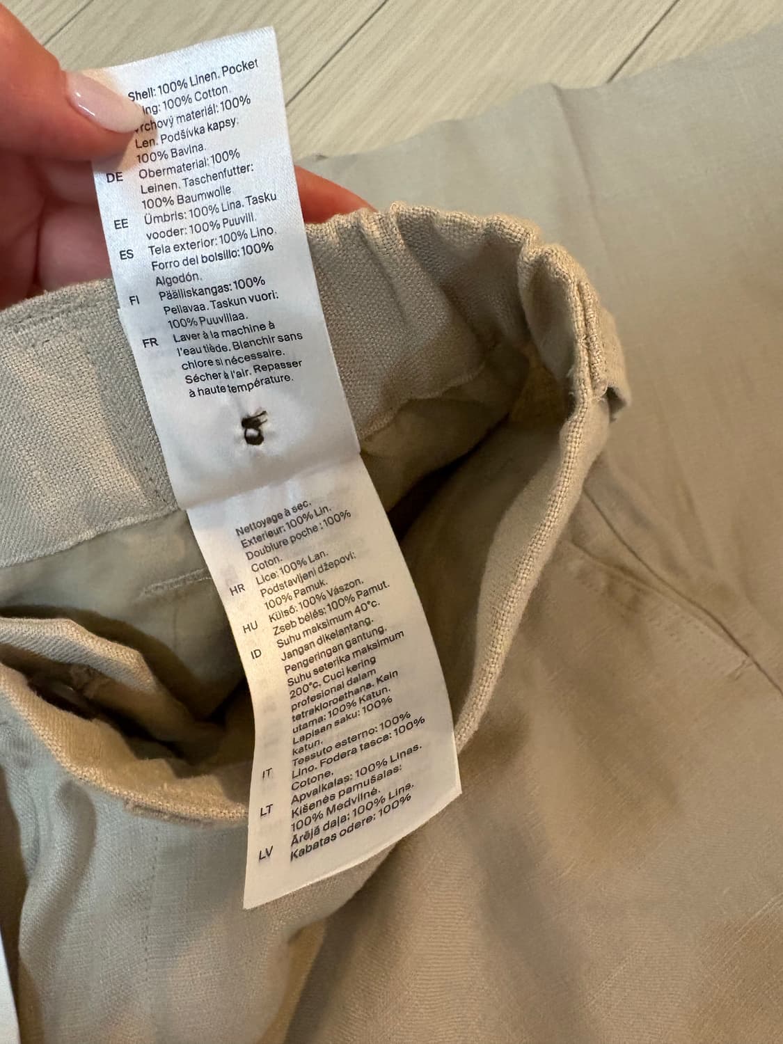 Cos 코스 남성 린넨 팬츠 새상품 43 정가 19만원 상품이미지8