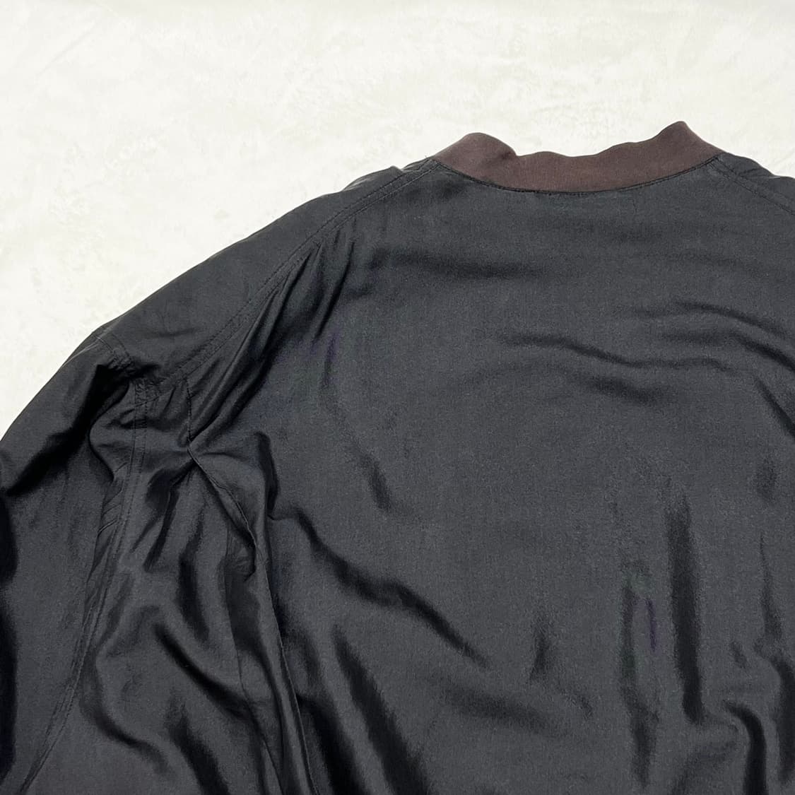 빈티지 실크 봄버 자켓 (블랙) 상품이미지5