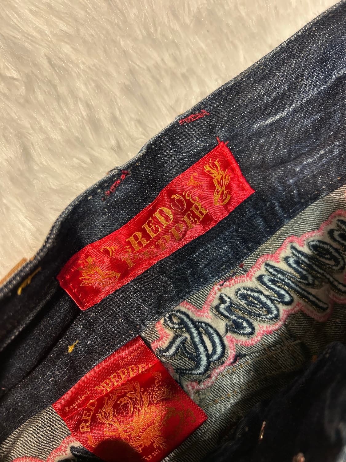 red pepper y2k detailed bootscut denim 상품이미지3