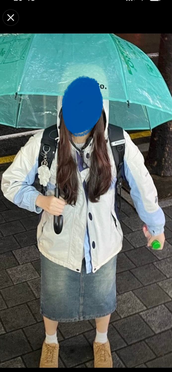 콜롬비아 베이비블루색 바람막이 상품이미지2