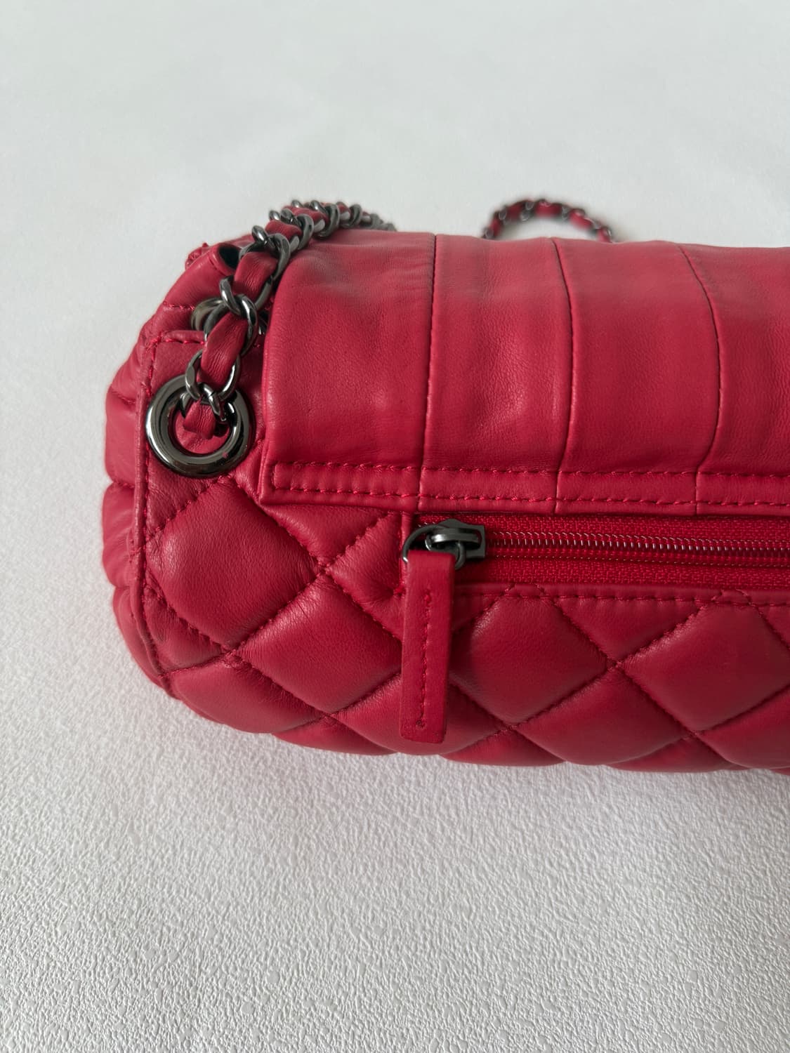 Pre owned 램스킨 레더 숄더백 상품이미지6