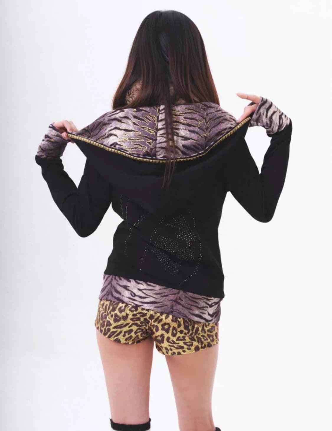 JELLYFISH24 후드 집업 자켓 재킷 핑크 레오파드 호피 갸루 상품이미지1