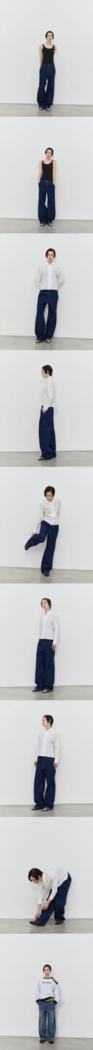 버뮬라 데님 팬츠 CURVED DENIM PANTS (INDIGO BLU 상품이미지2
