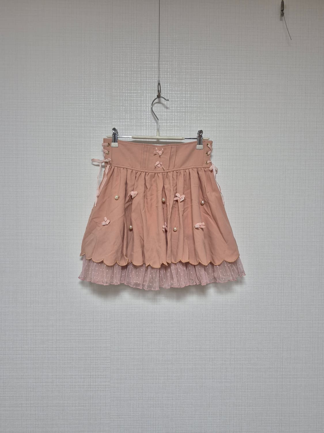 리즈리사 샘플 히메갸루 사몬핑크 리본&진주 스카팡 상품이미지1