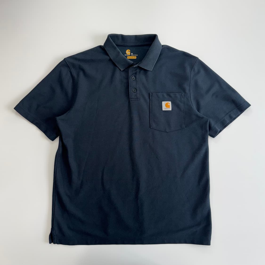 Carhartt 칼하트 네이비 카라 반팔티 상품이미지3