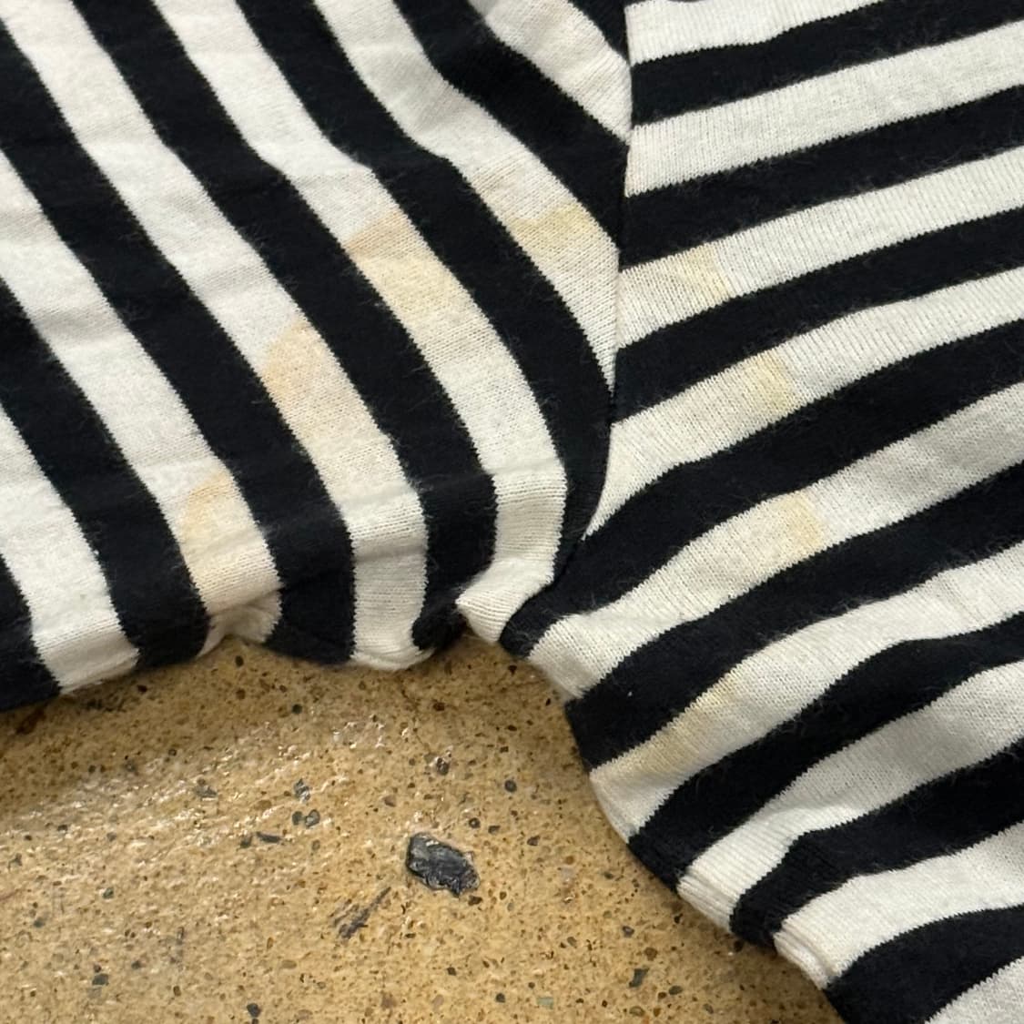 꼼데가르송 블랙 흰검 스트라이프 단가라 롱슬리브 긴팔 티셔츠 상품이미지7