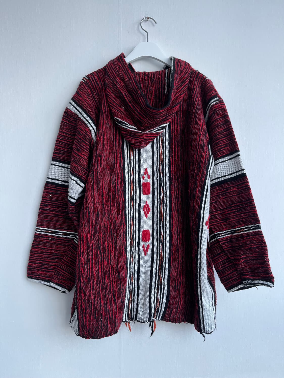 레드 에스닉 우븐 토글 후드 자켓 상품이미지5