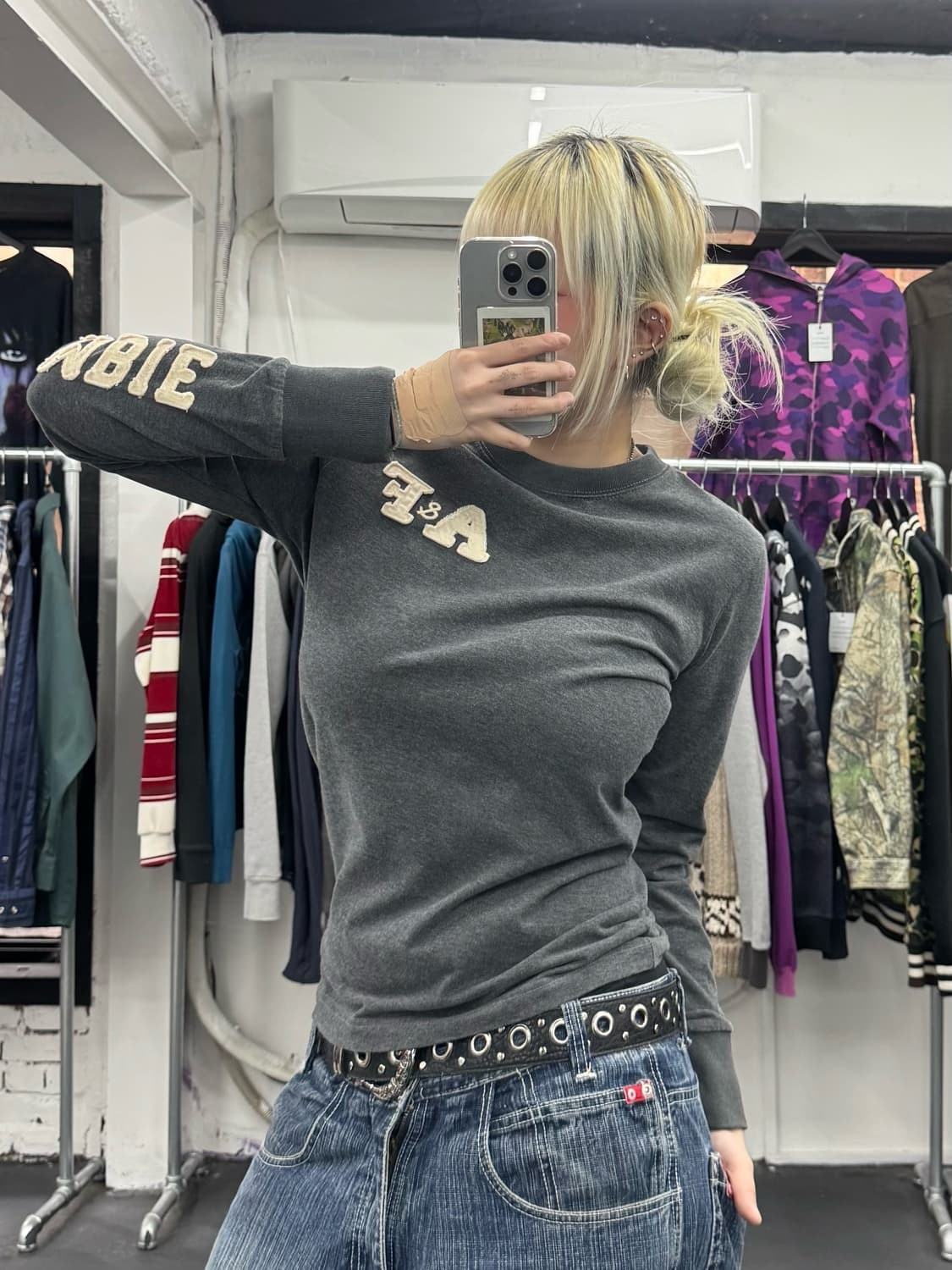 아베크롬비 사이드 로고 롱슬리브 상품이미지4