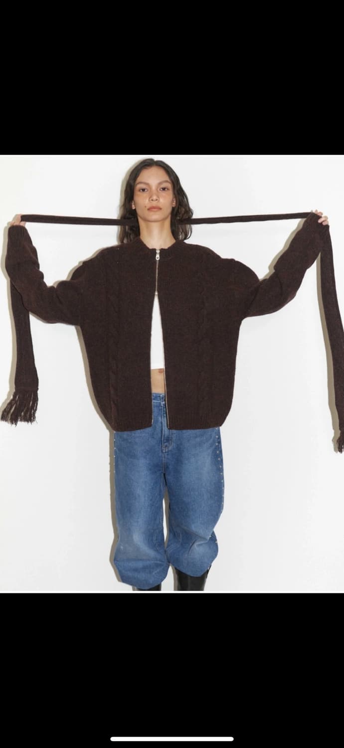 폴리수엠 케이블 니트 가디건 상품이미지2