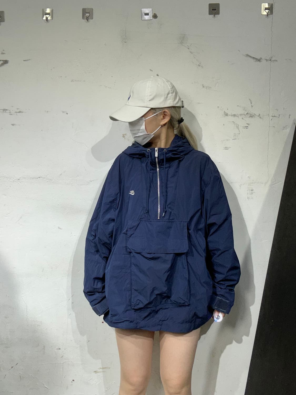 나이키 네이비 아노락 오버핏 트랙 자켓 XL 상품이미지2