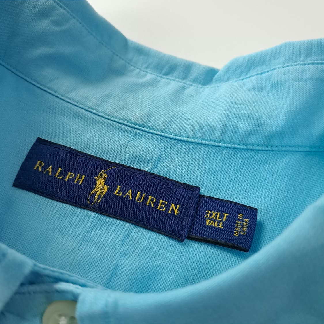 CK229 3XLT 폴로 00s 터콰이즈블루 버튼다운 반팔 셔츠 남방 상품이미지3