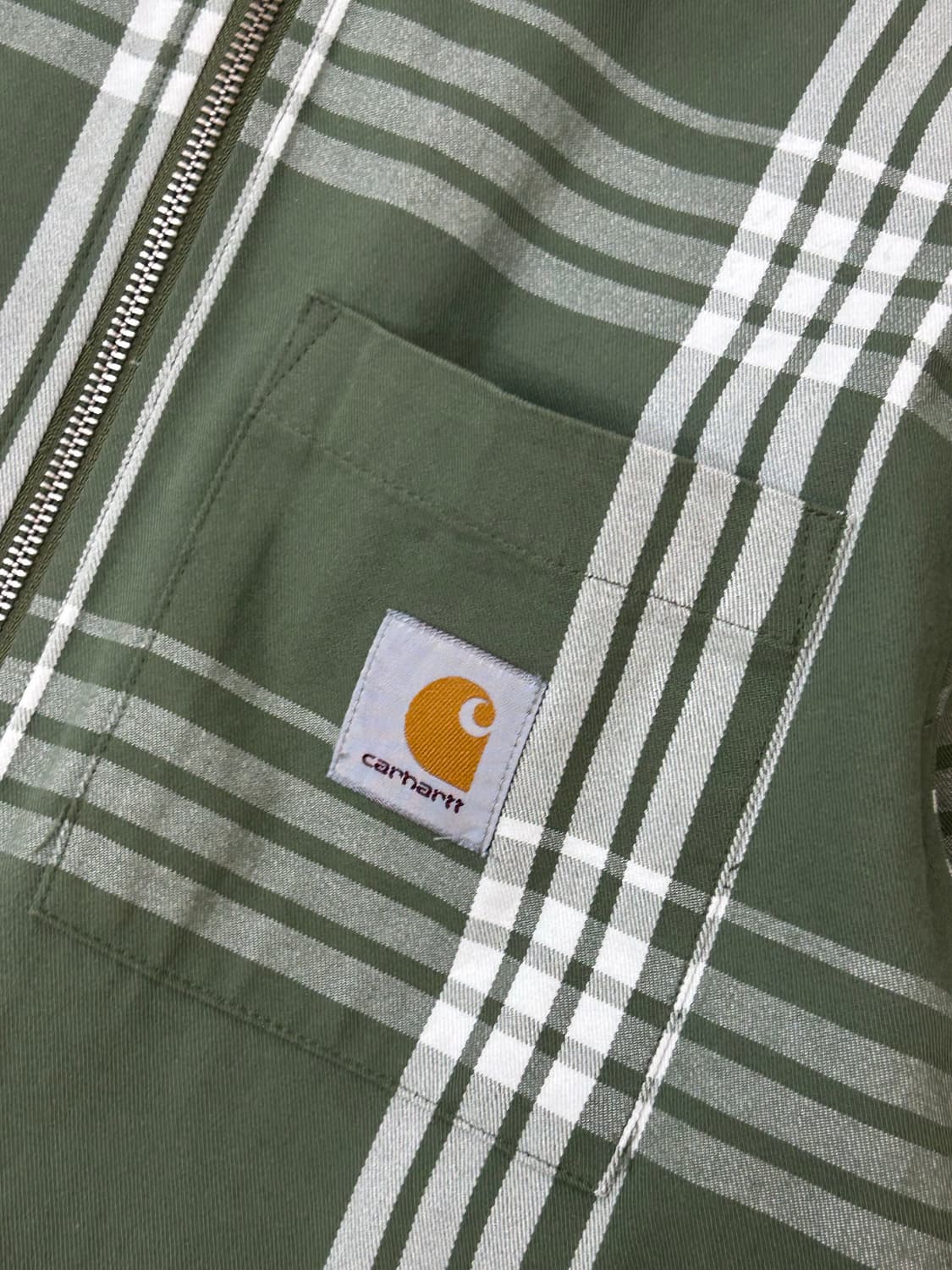 Carhartt 칼하트 윕 그린체크 셔츠 자켓  상품이미지4