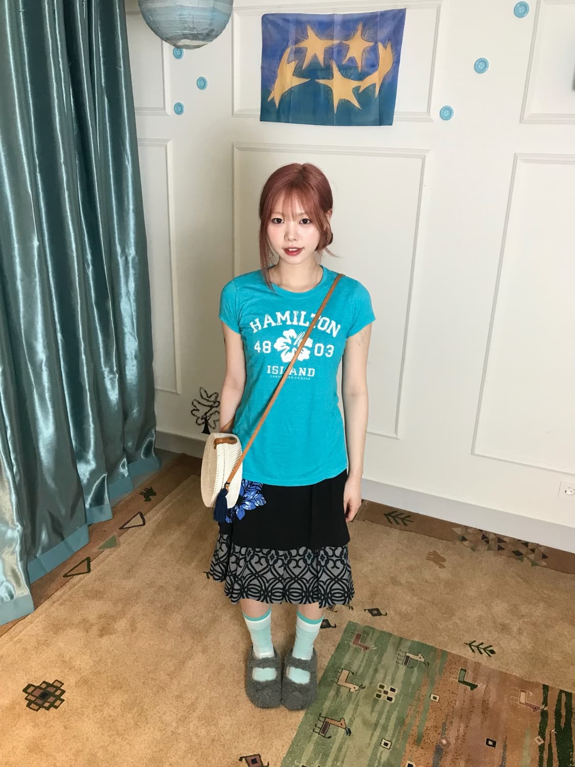 쨍~한 아쿠아 블루 컬러와 플라워 포인트로 시원한 여름 코디셋☀️🩵 상품이미지4