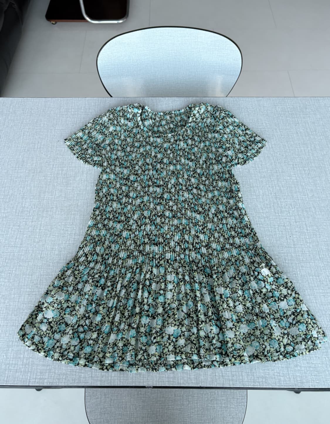 floral pleated top 상품이미지1