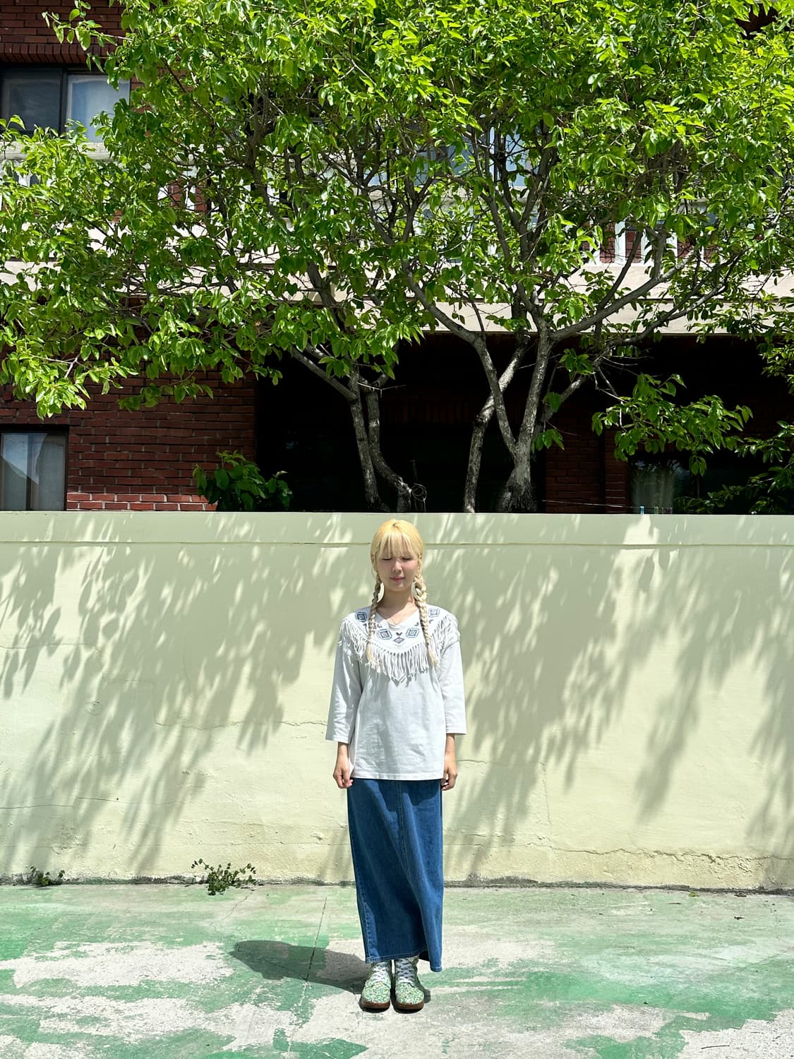 갭 데님 롱 스커트 상품이미지1