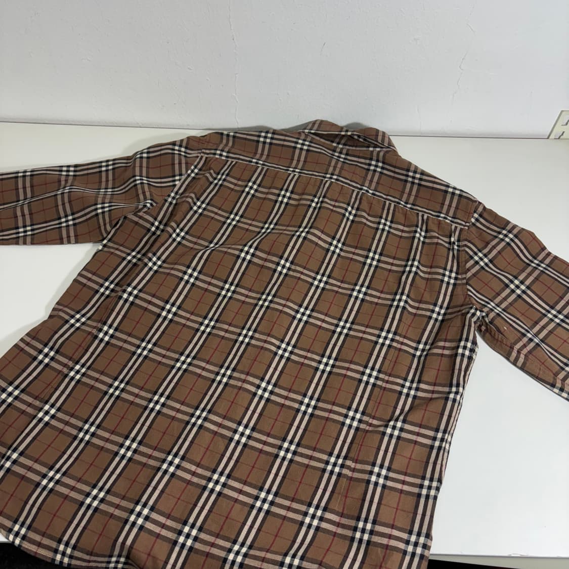 우먼L 버버리런던 기본로고 코튼 체크셔츠 남방 상품이미지4