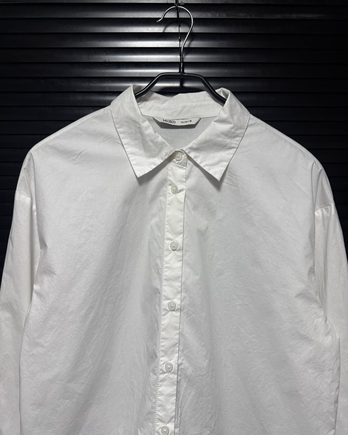 MIXXO 미쏘 화이트 흰색 오버핏 셔츠 남방 갸루 로리걸 고스 펑크 M 상품이미지3