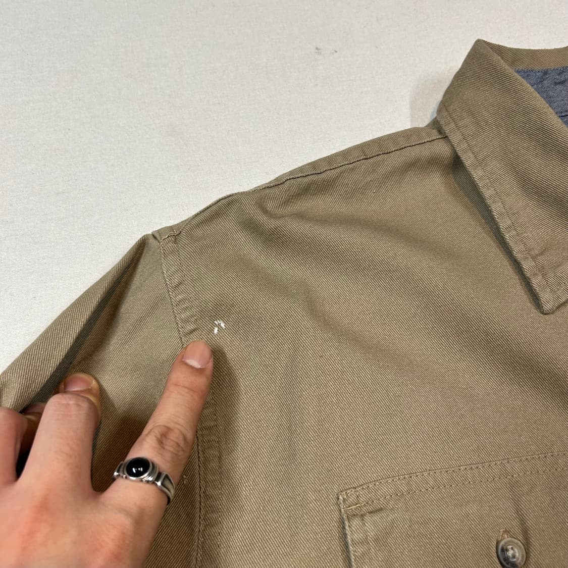 XL) Wrangler 랭글러 투포켓 워크웨어 코튼 셔츠 브라운 상품이미지4