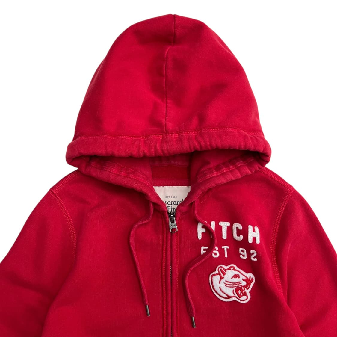 아베크롬비 패치로고 레드 후드집업 L 상품이미지4