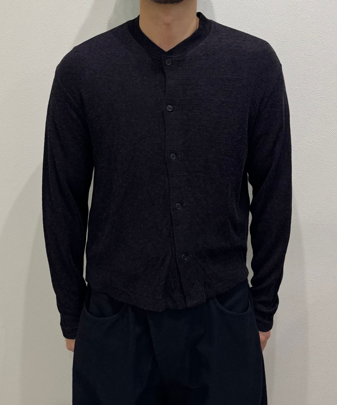 요지야마모토 00‘s 다크퍼플 크롭 가디건 상품이미지9