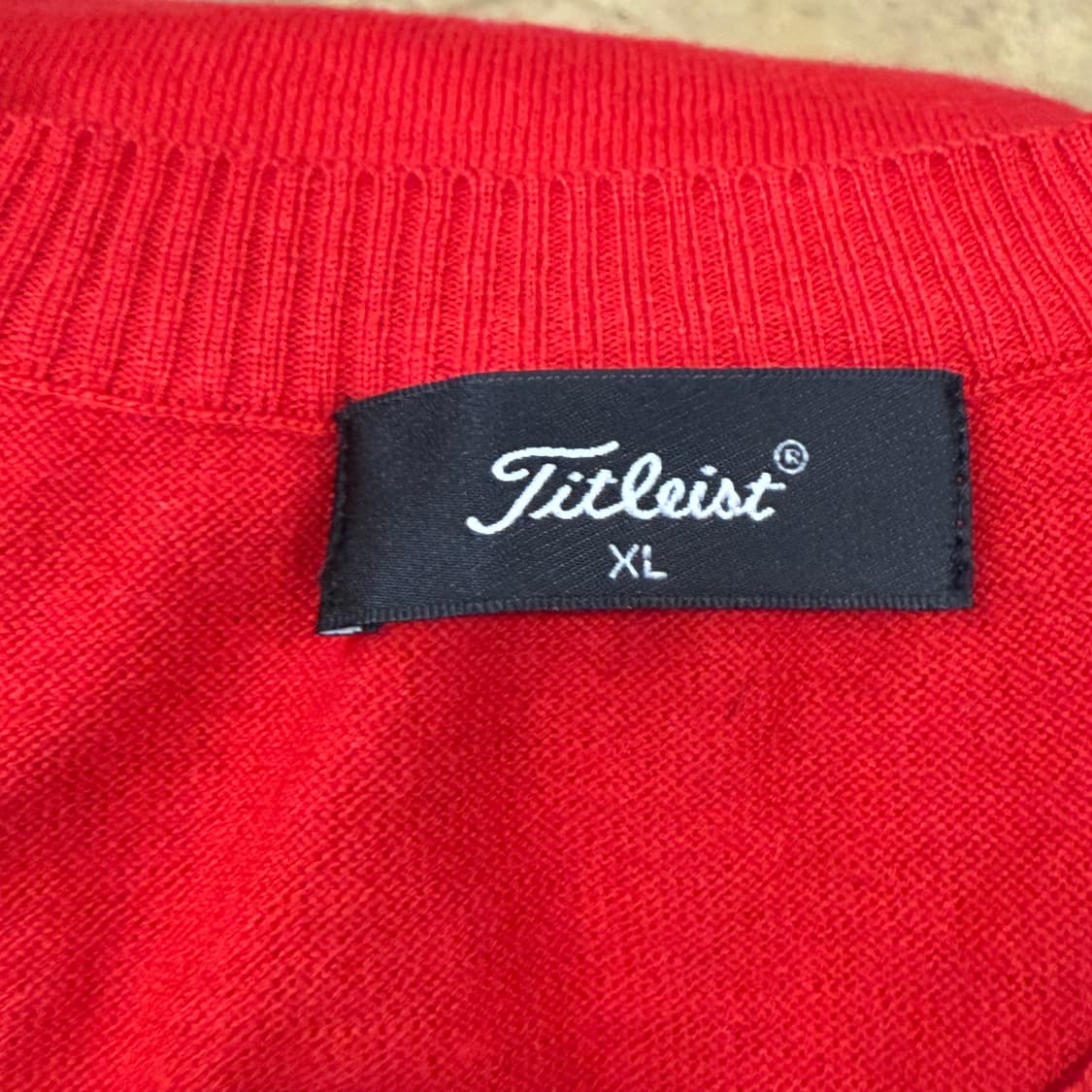 [정품/XL] 타이틀리스트 골프 니트 조끼 레드 b8 상품이미지5