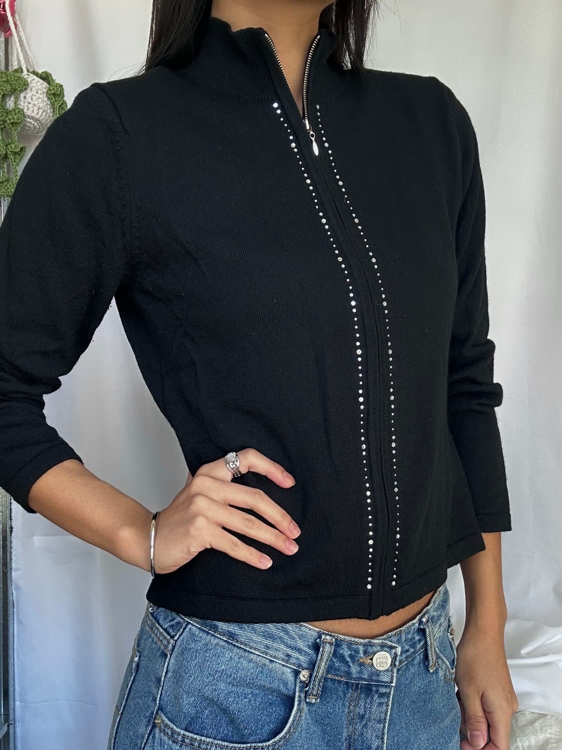 빈티지 울 풀집업 가디건 상품이미지5