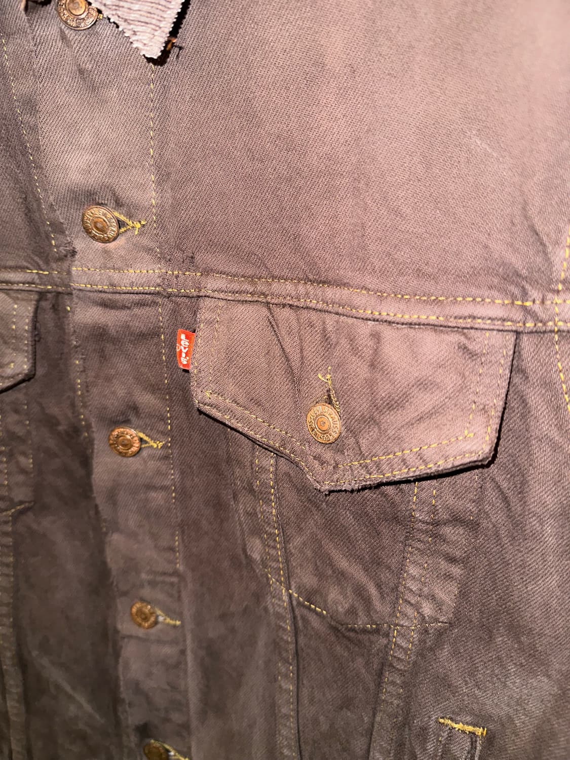 80’s Levi’s WPL 423 brown denim trucker  상품이미지6