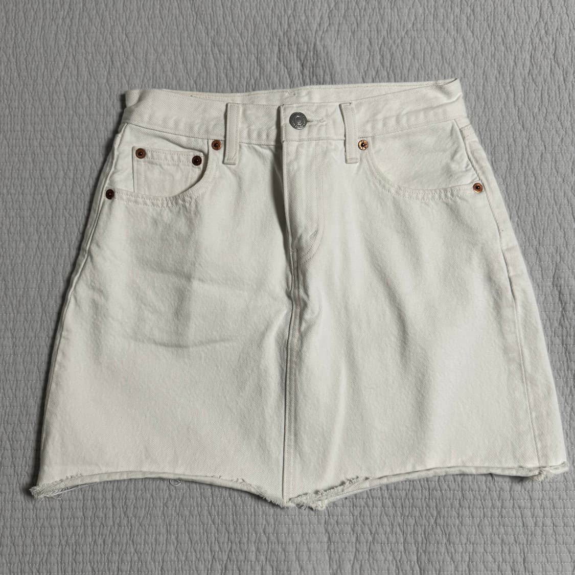 Levi‘s Strauss & co white denim skirt 상품이미지2