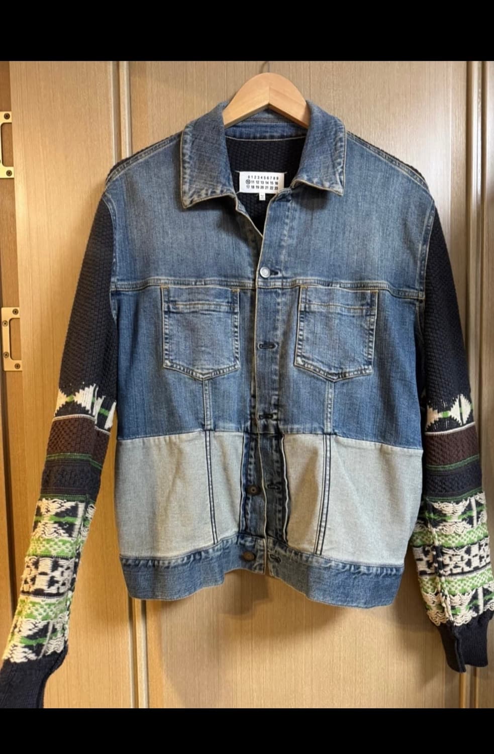 급매 50할인)메종 마르지엘라 니트 믹스 데님 자켓 상품이미지3