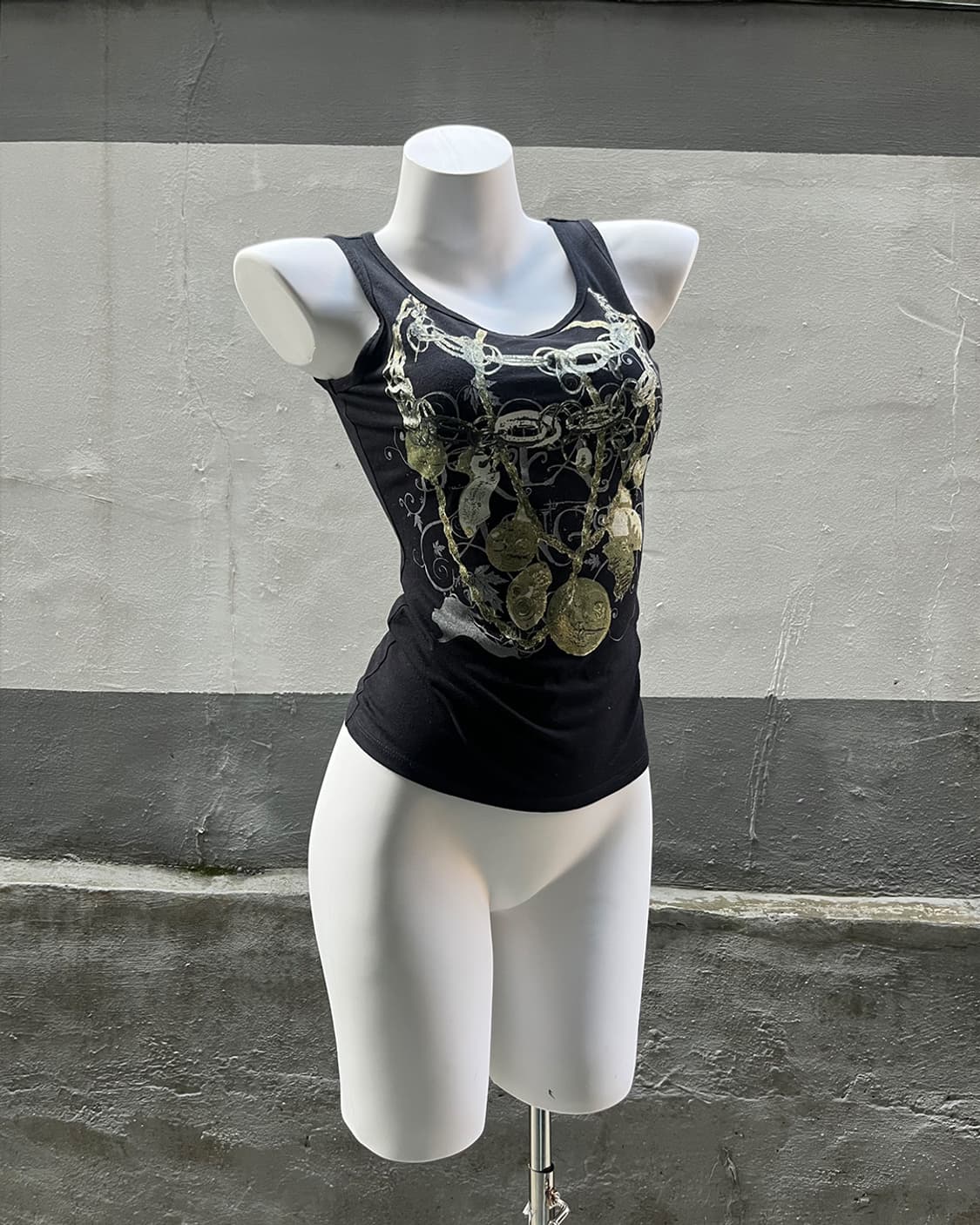Grunge Chain Print Sleeveless 상품이미지1