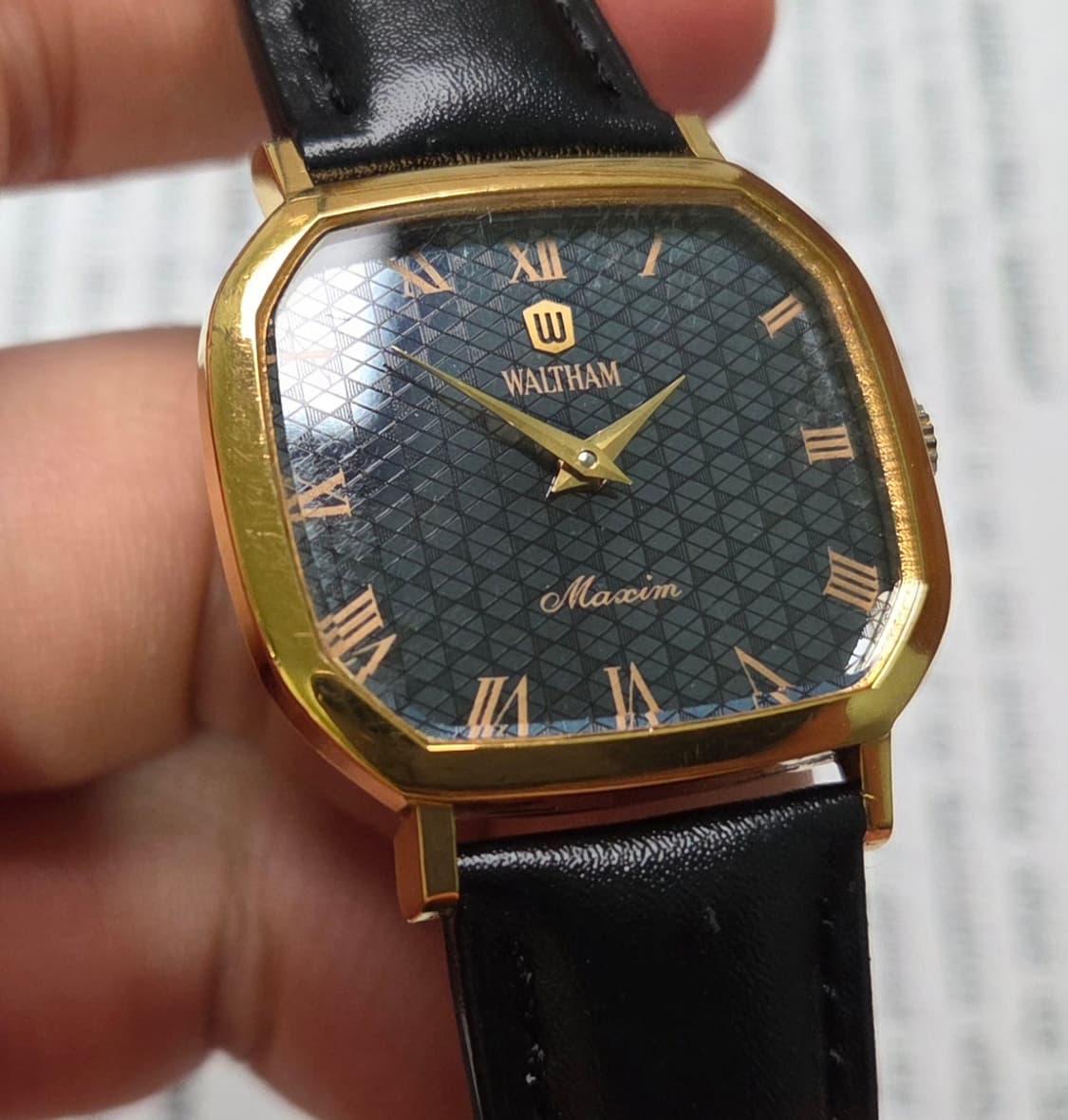 레어] 빈티지 월쌈 옥토 칼침핸즈 블랙미러 로만입체판 수동 메커니컬 상품이미지5