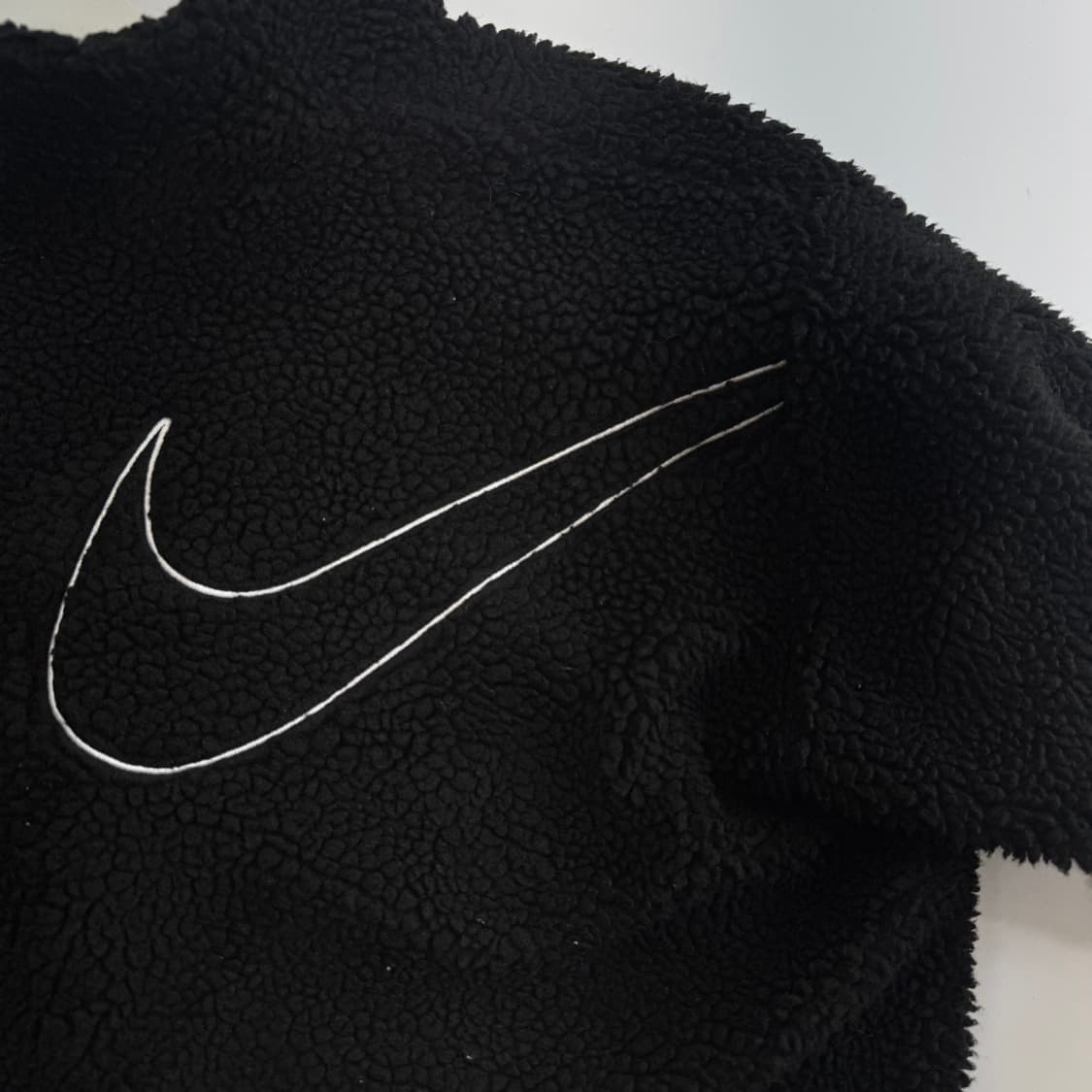 Nike 나이키 백 스우시 블랙 후리스 집업 상품이미지5