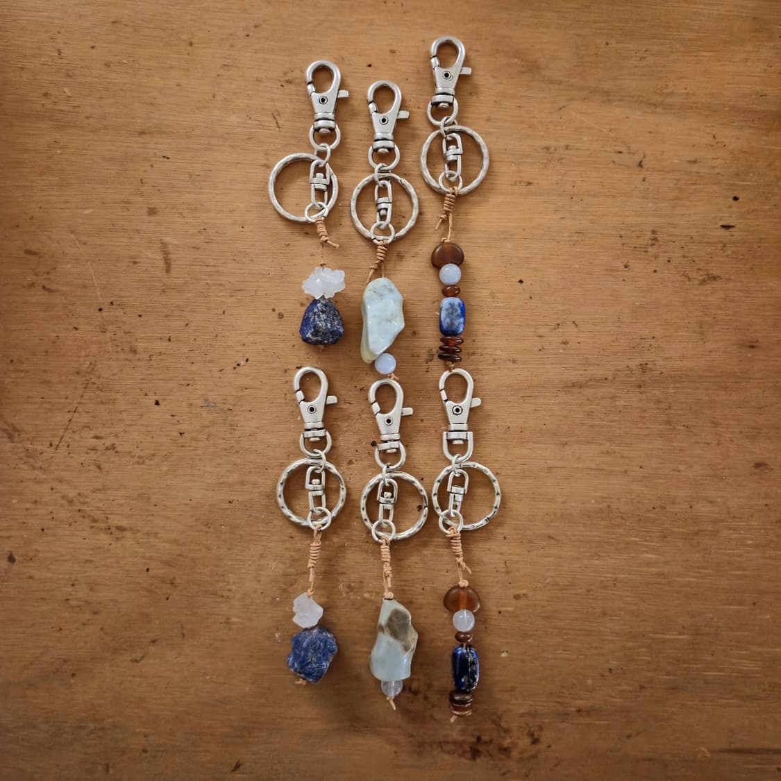 소뿔-아쿠아마린-라피스라줄리 열쇠고리 상품이미지4