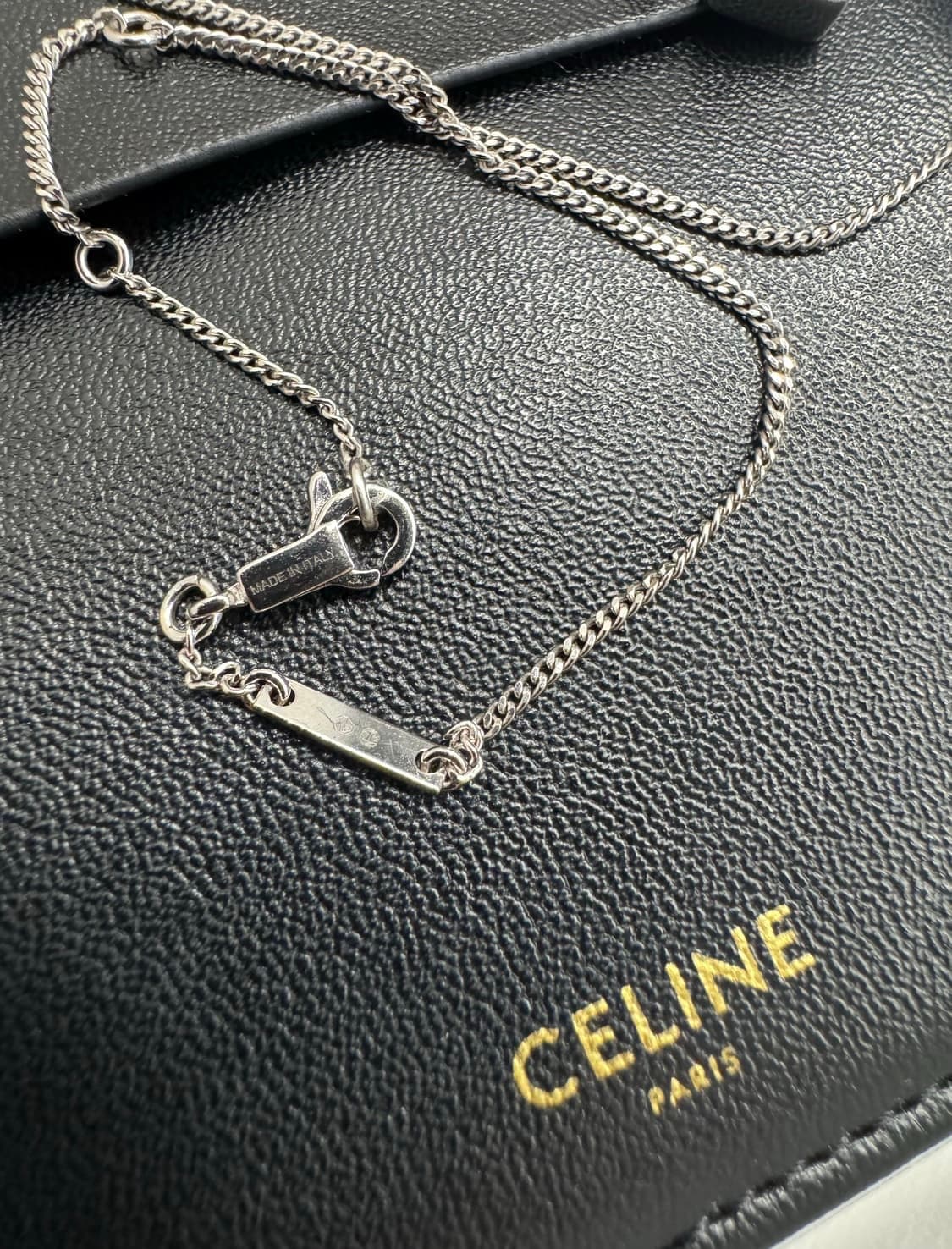 셀린느 남성 아이귀스 스털링 실버 오닉스 목걸이 상품이미지5