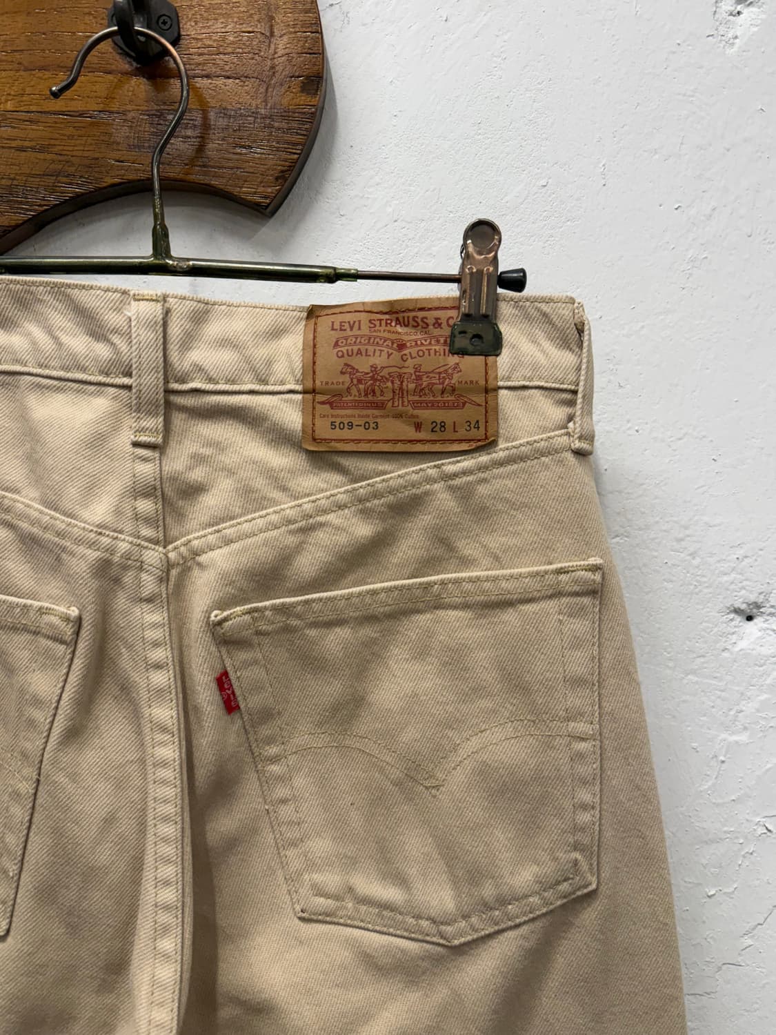 27.5) 90s JAPAN Levi’s 509-03 Cotton Pan 상품이미지3