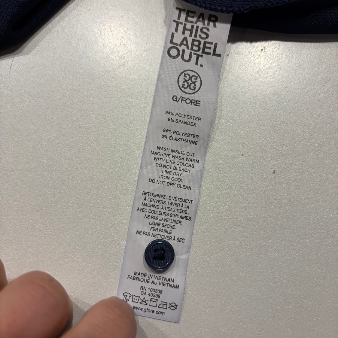 [L] 지포어 GFORE 네이비 반팔 폴로티셔츠 C762 상품이미지5