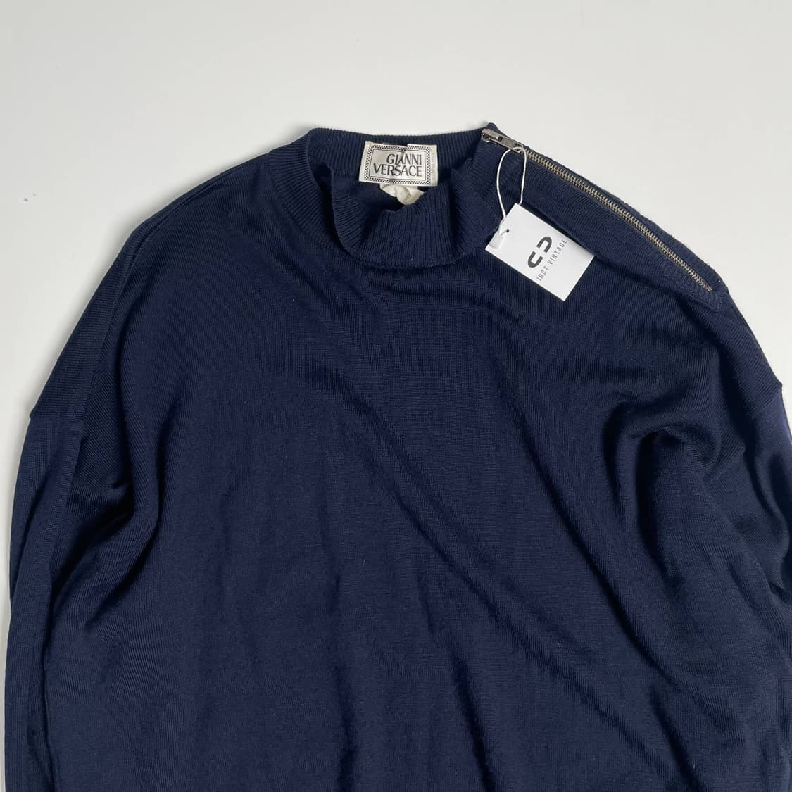 Gianni versace 하프 터틀넥, 지퍼 니트 (italy)   상품이미지2
